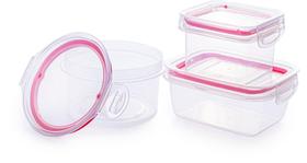 Potes Trava Mais CoTampa Vermelha Quadrado 380ml/ Retangular 550ml/ Redondo 550ml Ref.16024 Plasútil Potes Trava Mais CoTampa Vermelha Quadrado 380ml/ Retangular 550ml/ Redondo 550ml Ref.16024 Plasútil