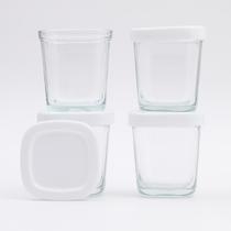 Potes Vidro 4un Armazenamento Leite Papinha 150ml Petit Pia Potes Vidro 4un Armazenamento Leite Papinha 150ml Petit Pia