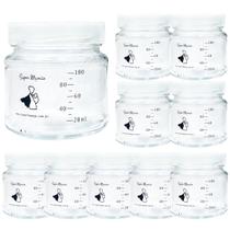 Potes Vidro para Armazenar Leite Materno Graduados 100ml 10UND