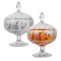 Potiche Bombonier Baleiro Vidro Decoração Luxe Bala Com Tampa 24cm Potiche Bombonier Baleiro Vidro Decoração Luxe Bala Com Tampa 24cm