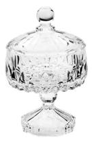 Potiche Bombonier Decorativa Cristal C/pé Louise 14x23 Cm