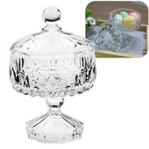 Potiche Bomboniere Baleiro para Balas Doces Vidro Cristal Translúcido Louise