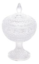 Potiche Bomboniere Decorativo Em Cristal Com Pé Linha Lyz Wolff