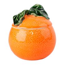 Potiche/Bomboniere em Cerâmica Orange 11 x 12,5cm Tuut