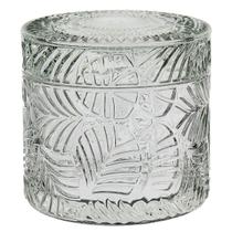 POTICHE BOMBONIERE VASO DECORATIVO REDONDO HOME&CO COM TAMPA VIDRO 9x8x8cm TRANSPARENTE