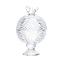 Potiche de cristal com pe bird 13cm - wolff Potiche de cristal com pe bird 13cm - wolff