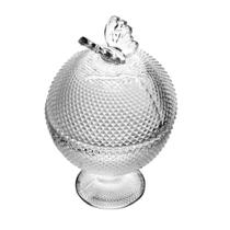 Potiche de Cristal com Pé Butterfly 8,5cm x 8,5cm x 13cm - Wolff