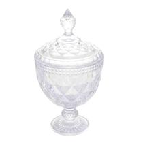 Potiche de Cristal com Pé Diamond 15x28 cm Lyor