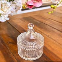 Potiche de Vidro em Cristal 10,5x12,5cm 88031 - KeHome Potiche de Vidro em Cristal 10,5x12,5cm 88031 - KeHome