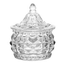 Potiche de Vidro Hat Diamond Transparente 8x9,5cm Wolff