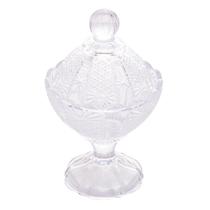 Potiche Decorativa Cristal De Chumbo C/Pé Princess 11X16 cm - Wolff