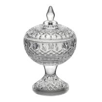 POTICHE DECORATIVA CRISTAL WOLFF C/PÉ LYS 11x18cm - LYOR