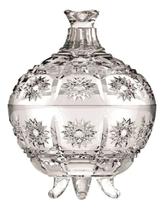 Potiche decorativo c/ pe 11,7cm de vidro casual class home Potiche decorativo c/ pe 11,7cm de vidro casual class home