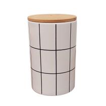 Potiche Decorativo Cerâmica c/ Tampa Turim Lyor 10x15cm Potiche Decorativo Cerâmica c/ Tampa Turim Lyor 10x15cm