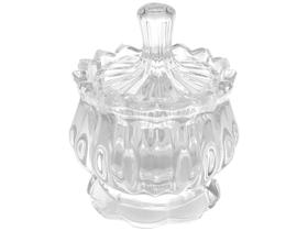 Potiche Decorativo Cristal Chumbo com Pé Pumpkin Lyor