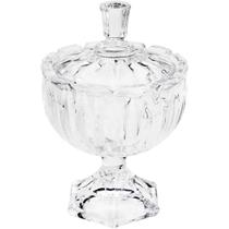 Potiche Decorativo Cristal Com Pé E Tampa Wolff 26608