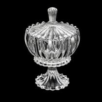 Potiche Decorativo Cristal com Pé Geneva 17cm x 25cm