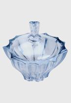 Potiche Decorativo Cristal com Tampa Paradise Azul Metalizado 12X12cm - Wolff Potiche Decorativo Cristal com Tampa Paradise Azul Metalizado 12X12cm - Wolff