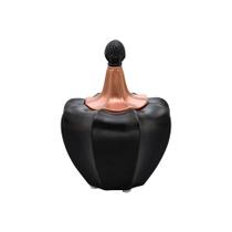 Potiche Decorativo de Cerâmica Black C/Tampa Rosé Diamond 30,5x22,5cm Royal Decor