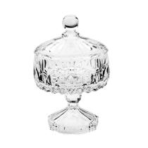 Potiche Decorativo de Cristal com Pé Louise 11cm x18cm wolff