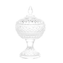 Potiche Decorativo de Cristal com Pé Lys 11cm x 18cm - Wolff