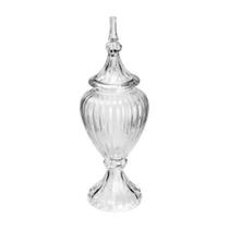 Potiche Decorativo De Cristal Com Tampa Persian 19,5x54cm