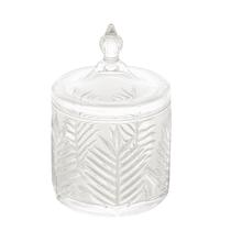 Potiche Decorativo de Cristal Palmeira 10x15,5cm - Lyor