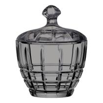 Potiche Decorativo de Vidro Lisboa Cinza 8,5x10,8cm - Mek