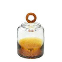 POTICHE DECORATIVO EM VIDRO AMBAR E TRANSPARENTE 19,5cm - Espressione POTICHE DECORATIVO EM VIDRO AMBAR E TRANSPARENTE 19,5cm - Espressione