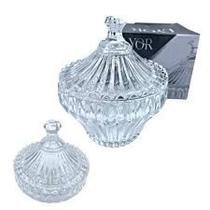 Potiche Decorativo Pote Bomboniere De Cristal 11,5x13,5cm