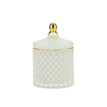Potiche Decorativo Vidro Sodo-Calcico Branco 9x13cm Potiche Decorativo Vidro Sodo-Calcico Branco 9x13cm