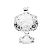 Potiche Decorativo Wolff Louise de Cristal com Pé 14cm Potiche Decorativo Wolff Louise de Cristal com Pé 14cm