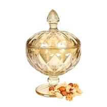 Potiche Diamond De Vidro Com Pé Bomboniere Porta Doces 18cm Potiche Diamond De Vidro Com Pé Bomboniere Porta Doces 18cm