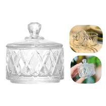 Potiche em Cristal Deli Diamond Pequeno 6,5x6,5x7cm Lembrancinha/ Porta doces, Baleiro Lyor