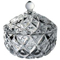 Potiche Home&Co 17x17x17cm Eco Crystal Transparente Enfeite Decoração Multiuso para Sala e Casa