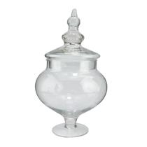 Potiche L'Hermitage Flor Em Vidro Com Pé 12x32cm 29857