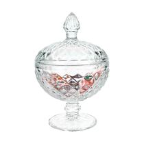 Potiche Lumiére Em Vidro Com Pé Porta Doces Decoração 18cm Potiche Lumiére Em Vidro Com Pé Porta Doces Decoração 18cm
