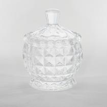 Potiche Mini Bomboniere Cristal Decorativo Lyor Diamond 10 cm Porta Doce Com Tampa