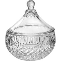 POTICHE REDONDO COM TAMPA VIDRO 15x12x12cm TRANSPARENTE BOMBONIERE POTICHE REDONDO COM TAMPA VIDRO 15x12x12cm TRANSPARENTE BOMBONIERE