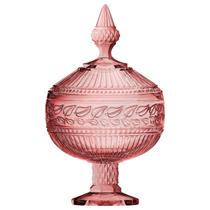 Potiche Republic cristal rosa com pé 12x21,2cm -L Hermitage Potiche Republic cristal rosa com pé 12x21,2cm -L Hermitage