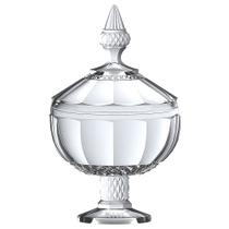 Potiche Splendor com pé em cristal D12xA21,2cm Potiche Splendor com pé em cristal D12xA21,2cm