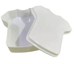 Potinho Acrílico Formato de Camiseta Branca 1pç