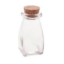 Potinho de Vidro com Tampa de Rolha 100 ml - 10,5x5cm - 1 unidade - Rizzo