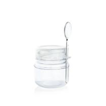 Potinho Transparente C/ Colher - 4cm - 50ml - 10 Un - Rizzo Potinho Transparente C/ Colher - 4cm - 50ml - 10 Un - Rizzo