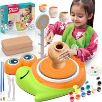 Pottery Wheel Fedonak Mini Pottery Studio com argila seca ao ar livre 770g
