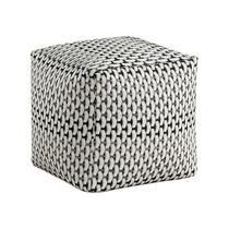 Pouf Otomana Benzara Moderna Negro y Blanco 40x40x40 cm