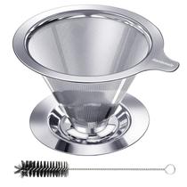 Pour Over Coffee Dripper Hanlomele Paperless Stainless Steel