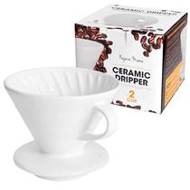 Pour Over Coffee Dripper Kajava Mama Ceramic White (2 xícaras)