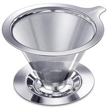 Pour Over Coffee Dripper Laiyeoy Stainless Steel 1-2 xícaras