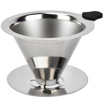 Pour Over Coffee Dripper Nove Stainless Steel 1-2 xícaras
